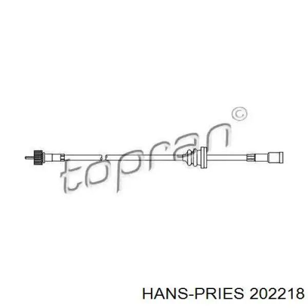 Трос привода спидометра 202218 Hans Pries (Topran)