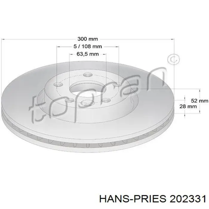 Купить 202331 Hans Pries (Topran) Прокладка термостата