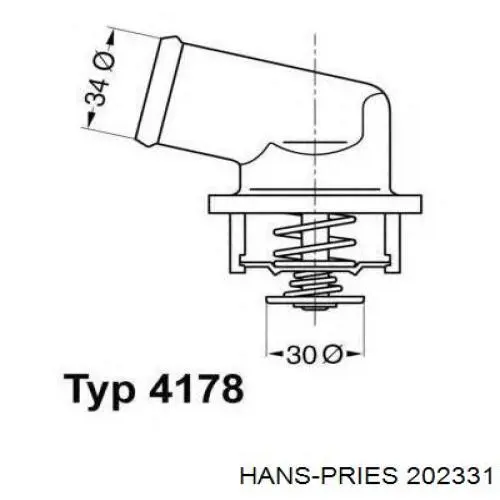 Прокладка термостата Hans Pries (Topran) 202331 цена, от 2.80 USD