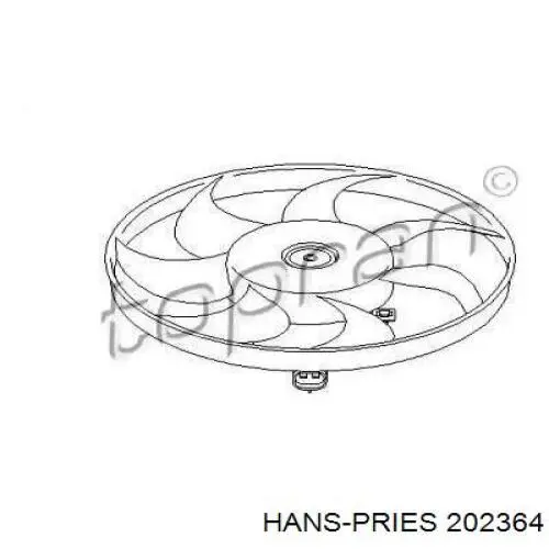 Электровентилятор охлаждения 202364 Hans Pries (Topran)