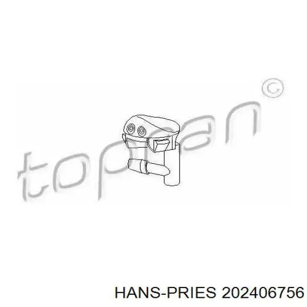 Форсунка омывателя лобового стекла Hans Pries (Topran) 202406756