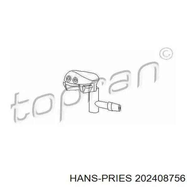 Форсунка омывателя лобового стекла Hans Pries (Topran) 202408756