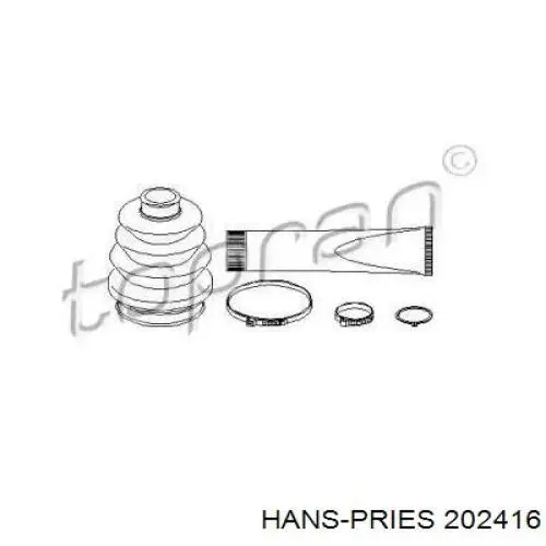 202416 Hans Pries (Topran) Пыльник ШРУСа передней полуоси внутренний