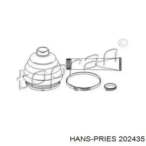 Пыльник ШРУСа наружный 202435 Hans Pries (Topran)