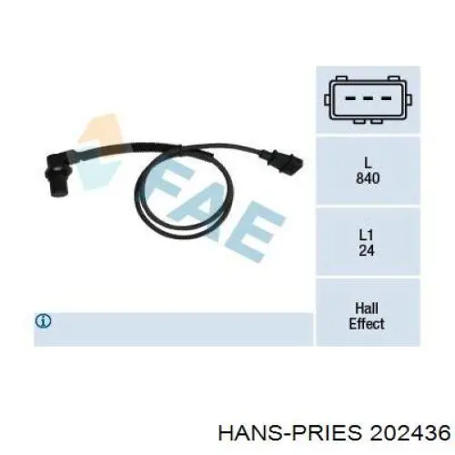 202436 Hans Pries (Topran) Пыльник шарнира угловых скоростей наружный задний