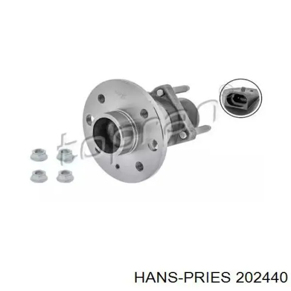 Cubo de rueda trasero 202440 Hans Pries (Topran)