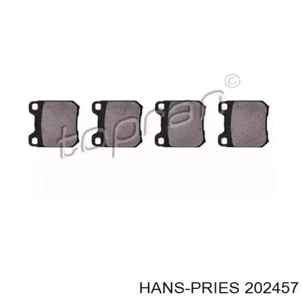 202457 Hans Pries (Topran) задние тормозные колодки