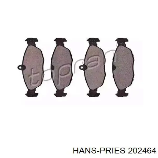 Передние тормозные колодки 202464 Hans Pries (Topran)