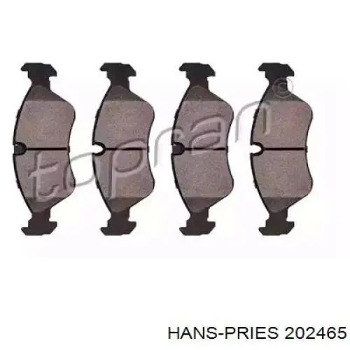202465 Hans Pries (Topran) колодки тормозные передние дисковые