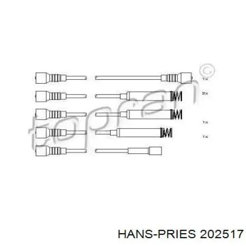 Высоковольтные провода 202517 Hans Pries (Topran)