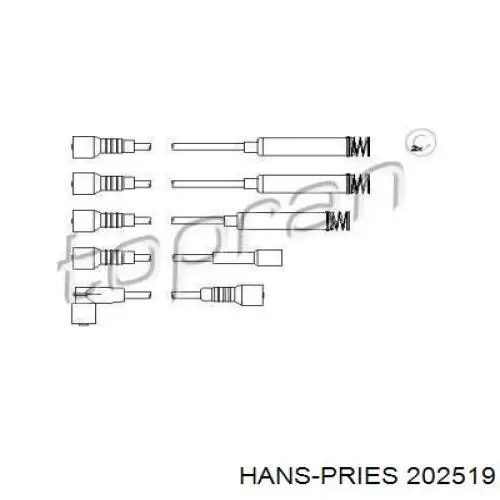 Высоковольтные провода 202519 Hans Pries (Topran)