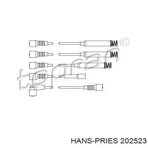 Высоковольтные провода 202523 Hans Pries (Topran)