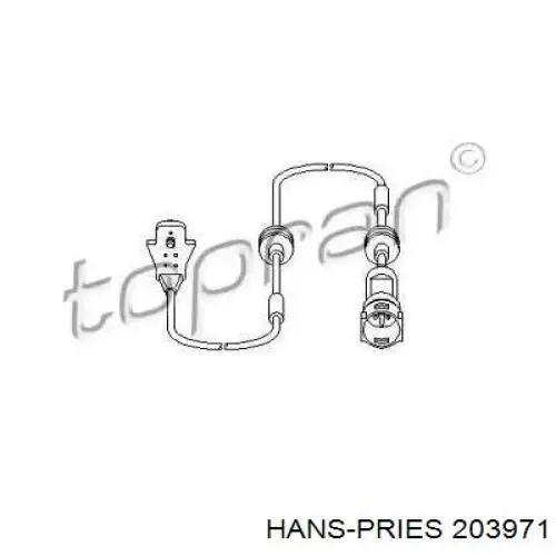 203971 Hans Pries (Topran) Датчик износа тормозных колодок
