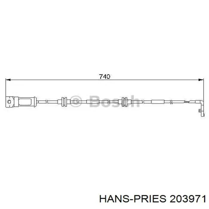 Купить 203971 Hans Pries (Topran) Сенсор износа
