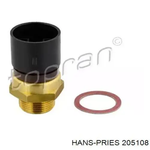 205108 Hans Pries (Topran) датчик температуры охлаждающей жидкости (включения вентилятора радиатора)