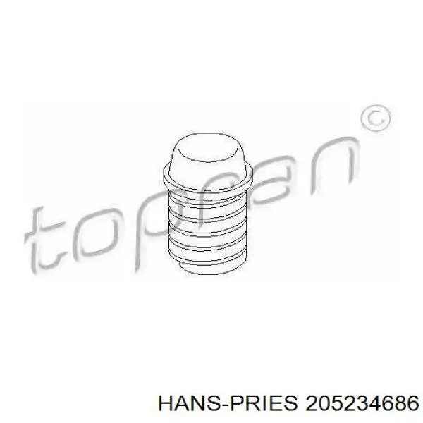 205 234 686 Hans Pries (Topran) буфер (отбойник капота)