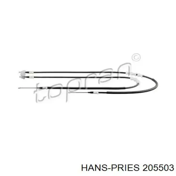 Задний трос ручника 205503 Hans Pries (Topran)