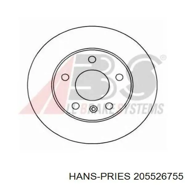 Купить 205526755 Hans Pries (Topran) Диск тормозной задний