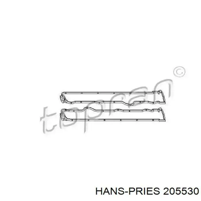 Прокладка клапанной крышки 205530 Hans Pries (Topran)