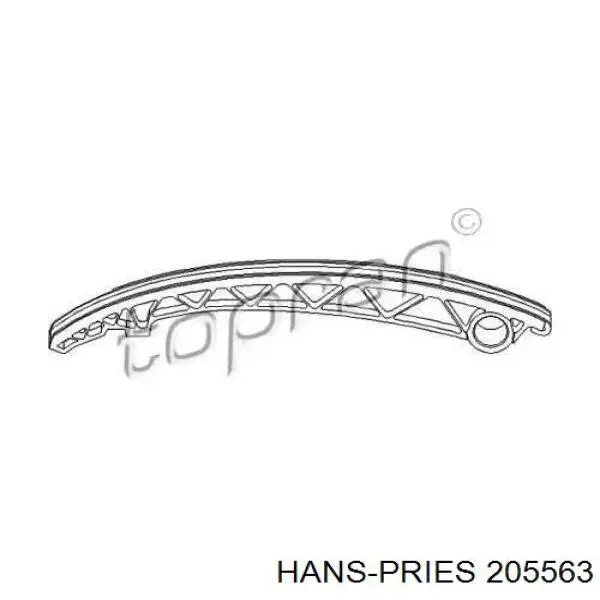 205563 Hans Pries (Topran) amortecedor de cadeia do mecanismo de distribuição de gás, esquerdo