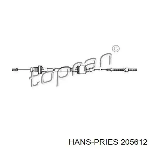 Трос сцепления 205612 Hans Pries (Topran)