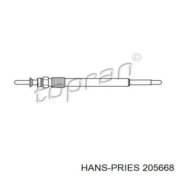 Свечи накала 205668 Hans Pries (Topran)