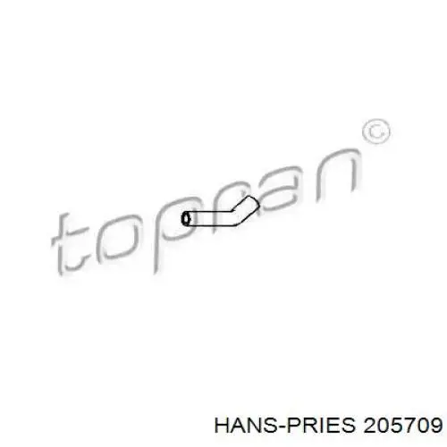 205709 Hans Pries (Topran) шланг (патрубок водяного насоса нагнетательный)