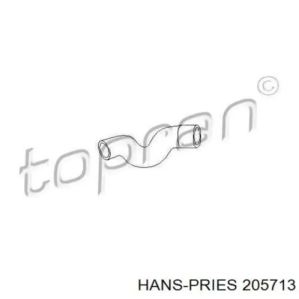 205713 Hans Pries (Topran) шланг (патрубок радиатора охлаждения верхний)