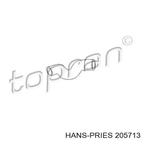 Шланг радиатора охлаждения Hans Pries (Topran) 205713 цена, от 5.40 USD
