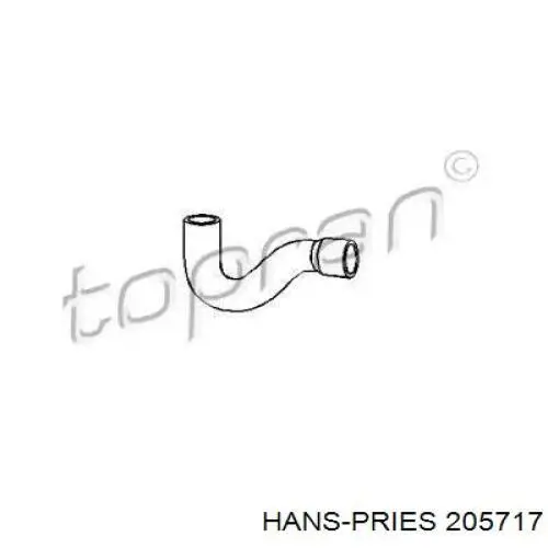 Патрубок радиатора 205717 Hans Pries (Topran)