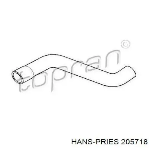 Нижний шлаг радиатора охлаждения 205718 Hans Pries (Topran)