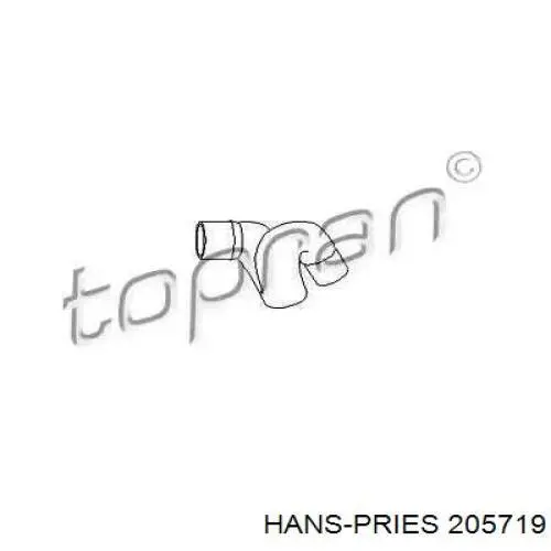 205719 Hans Pries (Topran) шланг (патрубок радиатора охлаждения верхний)