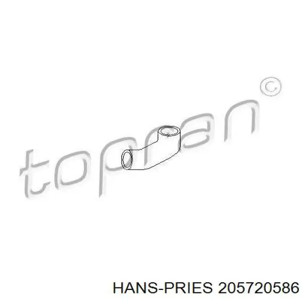 205 720 586 Hans Pries (Topran) шланг (патрубок системы охлаждения)
