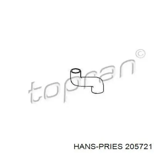 205721 Hans Pries (Topran) шланг (патрубок водяного насоса приемный)