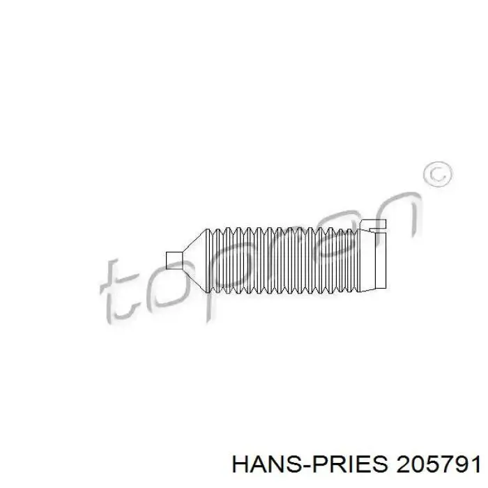 205791 Hans Pries (Topran) пыльник рулевой рейки