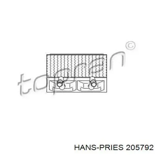 205792 Hans Pries (Topran) Радиатор отопителя салона