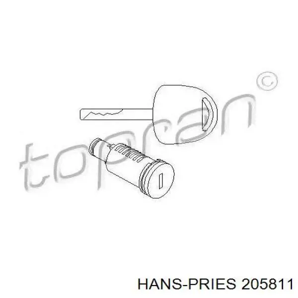 Сердцевина замка двери передней Hans Pries (Topran) 205811