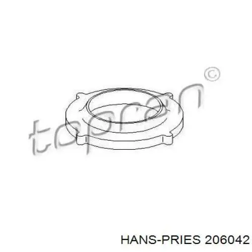 206042 Hans Pries (Topran) проставка (резиновое кольцо пружины передней верхняя)