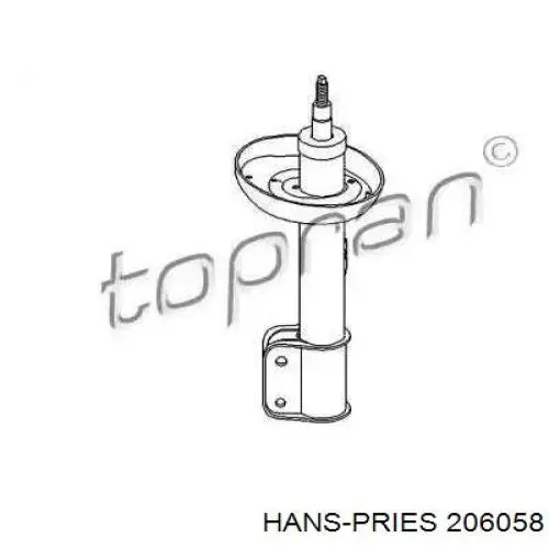 Амортизатор передний левый 206058 Hans Pries (Topran)