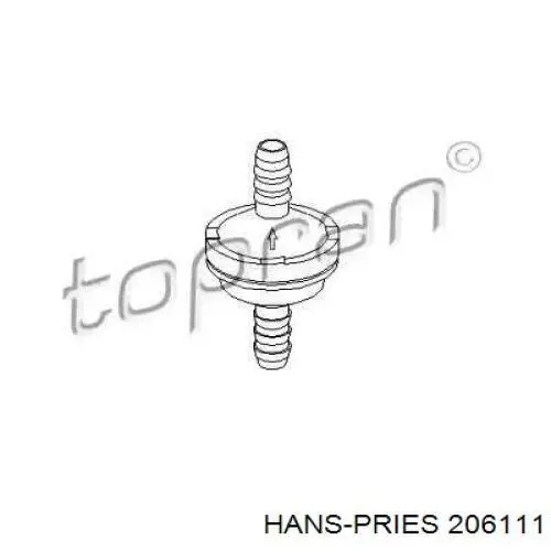 Клапан гальмівної системи 206111 Hans Pries (Topran)