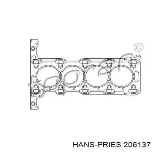 Прокладка ГБЦ 206137 Hans Pries (Topran)