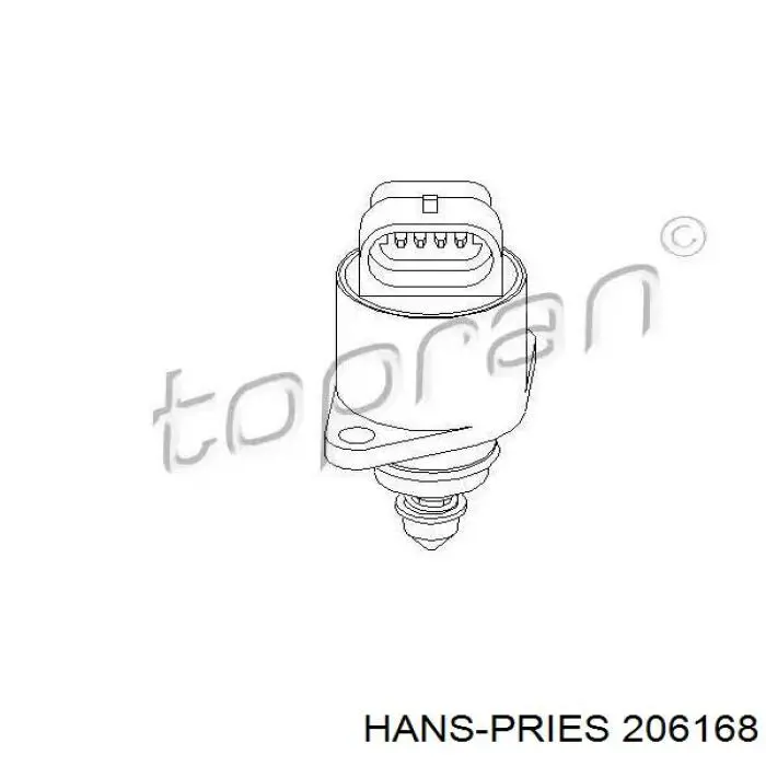 206168 Hans Pries (Topran) válvula (regulador de marcha a vácuo)