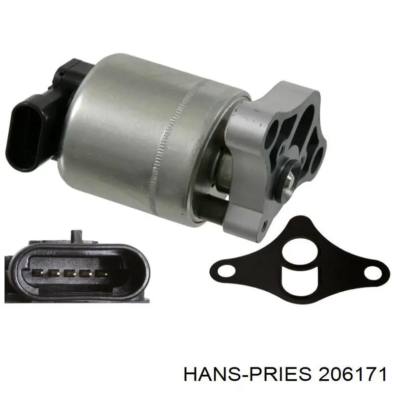 206171 Hans Pries (Topran) Клапан рециркуляции отработавших газов EGR