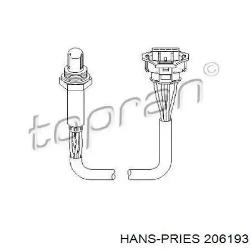 206193 Hans Pries (Topran) лямбда-зонд, датчик кислорода до катализатора