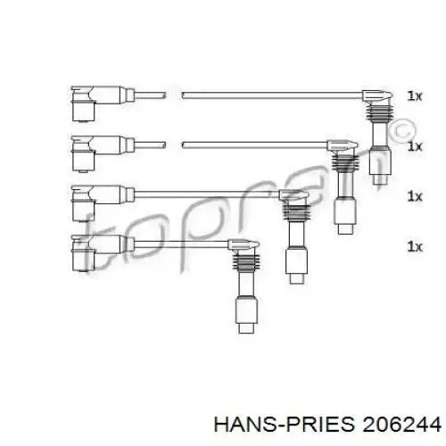 Высоковольтные провода 206244 Hans Pries (Topran)