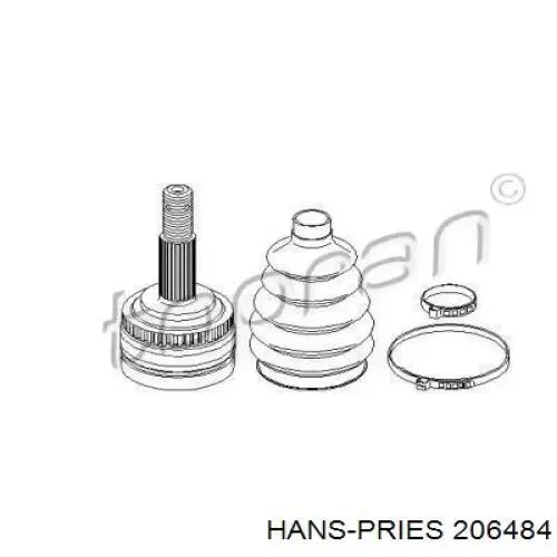 ШРУС наружный передний 206484 Hans Pries (Topran)