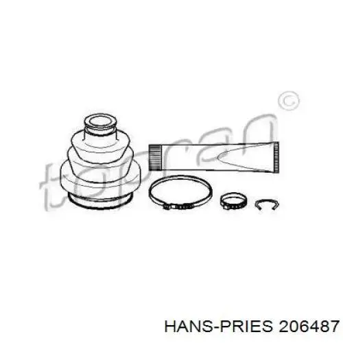 Пыльник ШРУСа внутренний 206487 Hans Pries (Topran)