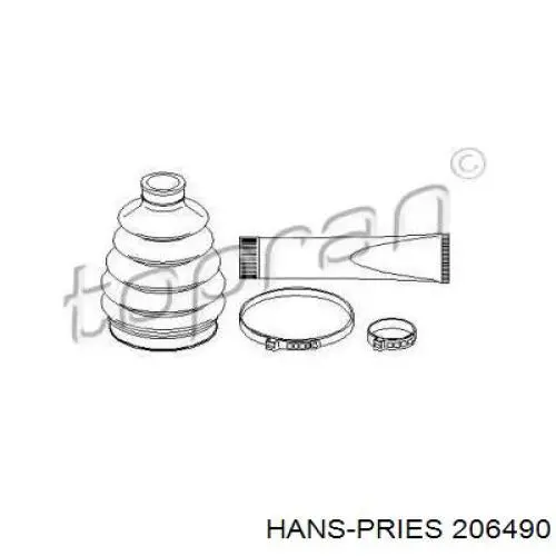 Пыльник ШРУСа наружный 206490 Hans Pries (Topran)