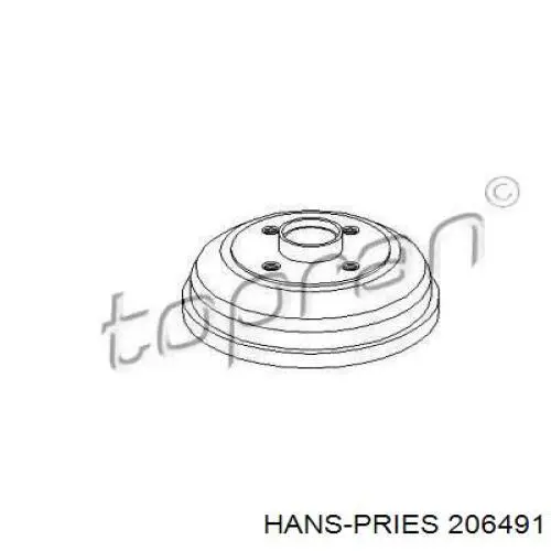 Тормозной барабан 206491 Hans Pries (Topran)