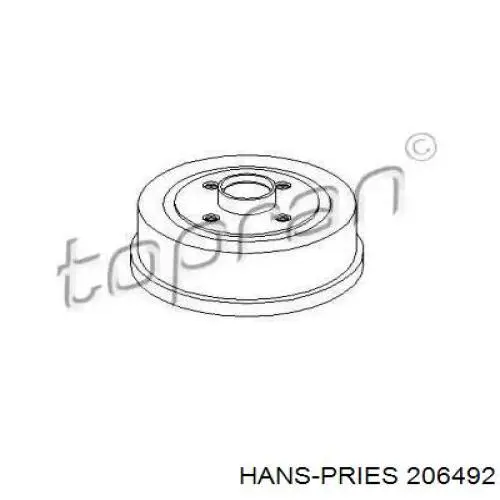 Тормозной барабан 206492 Hans Pries (Topran)